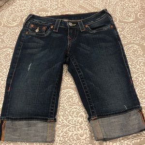 Women’s true religion long shorts denim size 26